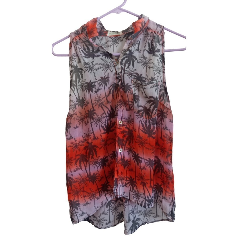Dream out Loud by Selena Gomez Orange Island Ombre sleek sleeveless button down